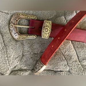 Western style purple Womens belt